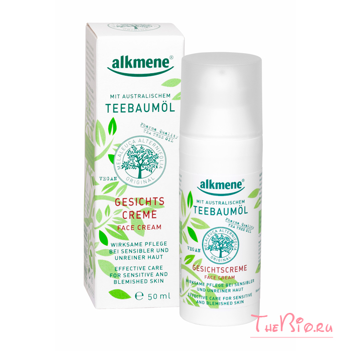 Alkmene - Крем для лица «ЧАЙНОЕ ДЕРЕВО», 50 мл купить в магазине натуральной косметики thebio.ru Алкмене алкмэне