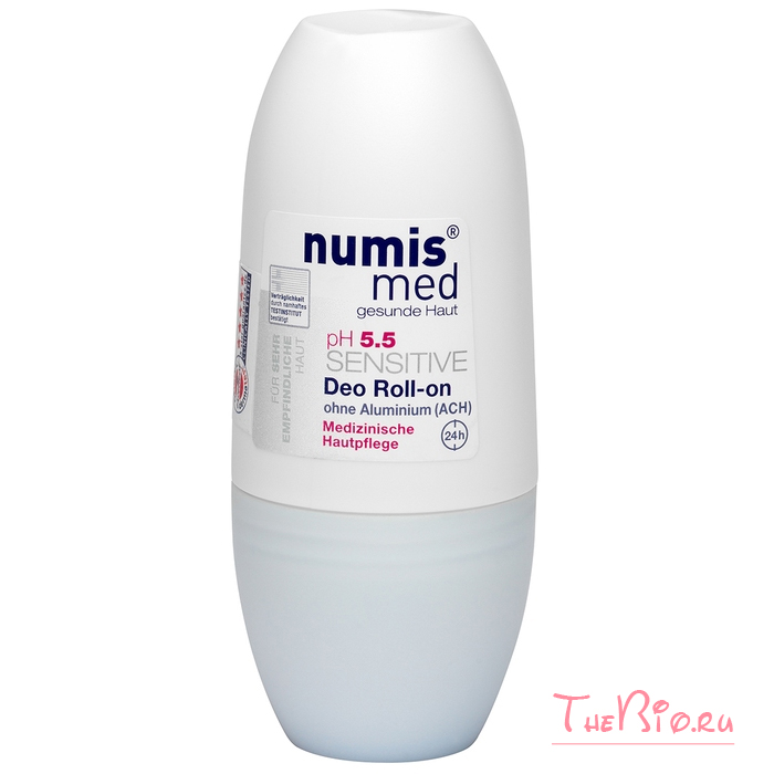 NumisMed - Дезодорант шариковый «СЕНСИТИВ рН 5,5», 50 мл Numis Med www.thebio.ru натуральная косметика Нумис Мед купить в магазине официальном прочитать отзывы лучшие фотографии с мочевиной уреатой для увлажнения кожи полный спектр продукции заказать с доставкой по Москве и по России в надежном интернет-магазине