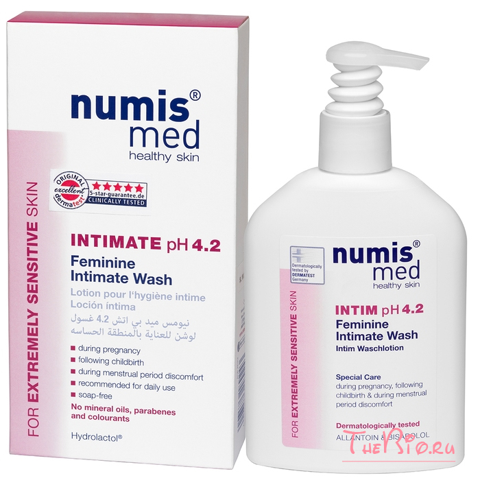 NumisMed - Моющий гель для интимной гигиены у женщин рН 4,2, 200 мл Numis Med www.thebio.ru натуральная косметика Нумис Мед купить в магазине официальном прочитать отзывы лучшие фотографии с мочевиной уреатой для увлажнения кожи полный спектр продукции заказать с доставкой по Москве и по России в надежном интернет-магазине