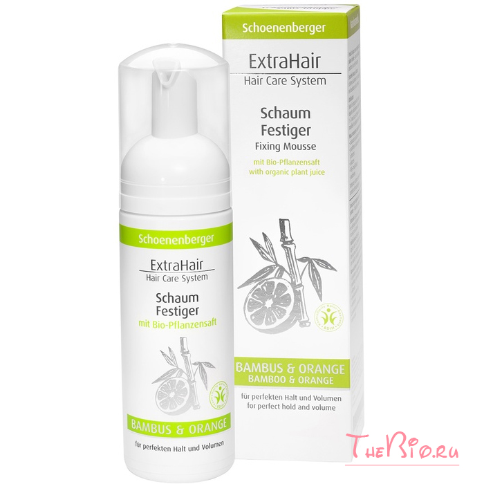 Schoenenberger - Мусс для фиксации волос «БАМБУК + АПЕЛЬСИН», 150 мл