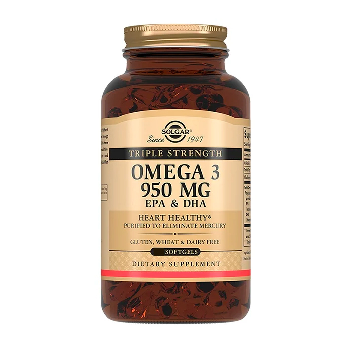 Solgar - Тройная Омега-3 950 мг ЭПК и ДГК капсулы, 50 шт