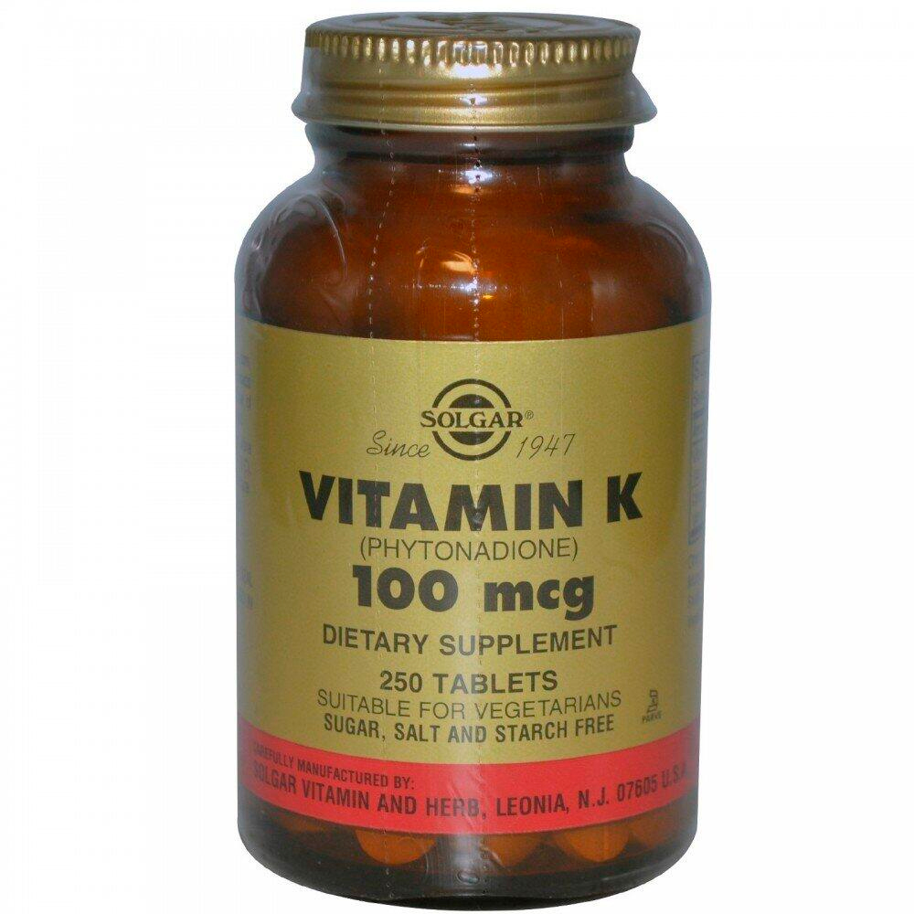 Solgar - Витамин К 100 мг, 100 штук