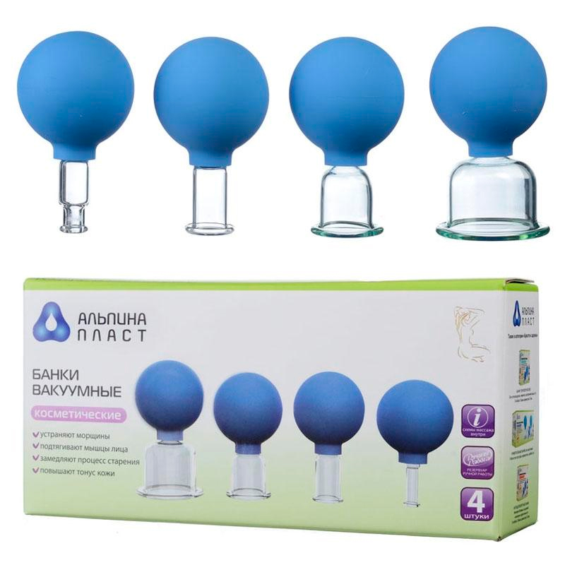 Товары - Банки медицинские вакуумные косметические, 4 штуки 